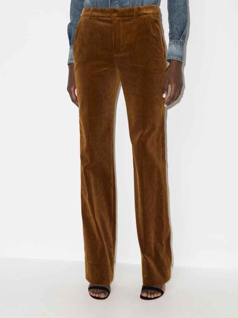 Brown Straight-leg Corduroy Trousers