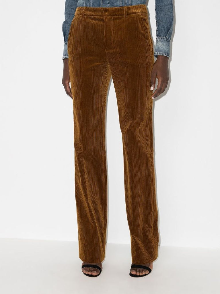 Brown Straight-leg Corduroy Trousers