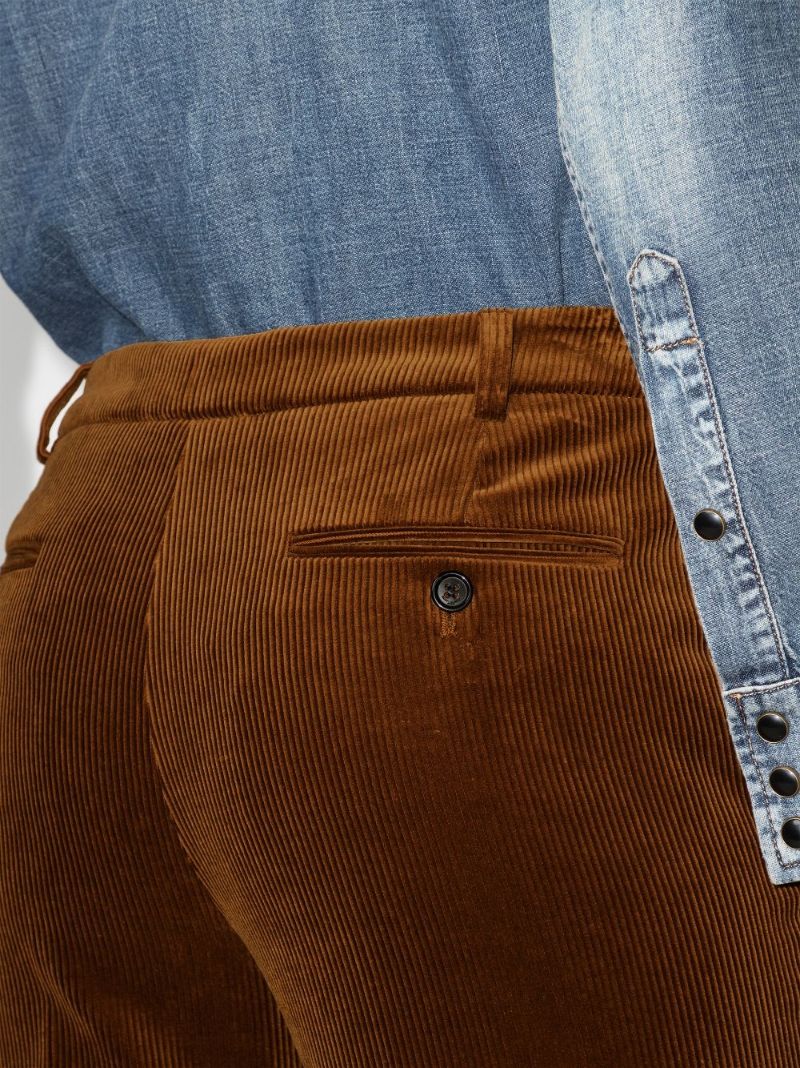 Brown Straight-leg Corduroy Trousers