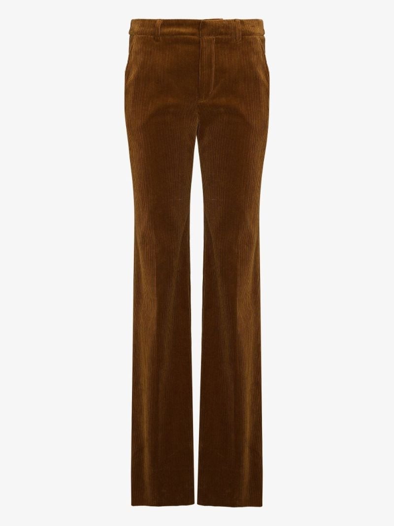 Brown Straight-leg Corduroy Trousers