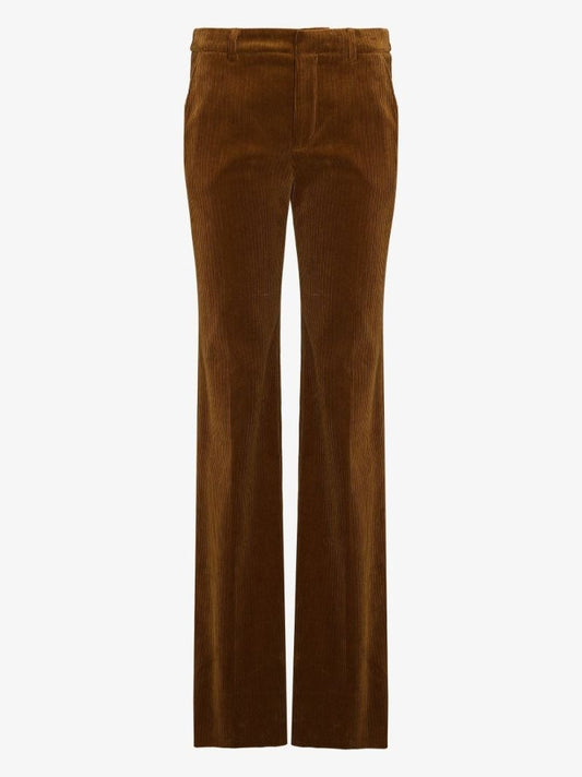 Brown Straight-leg Corduroy Trousers