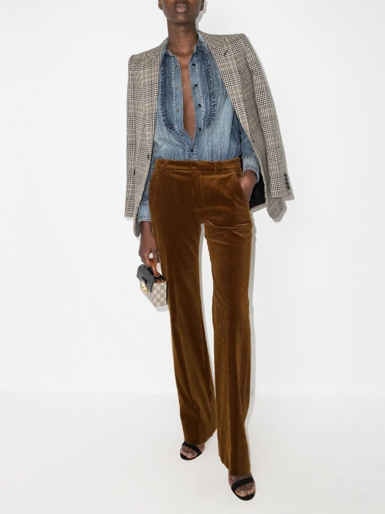 Brown Straight-leg Corduroy Trousers