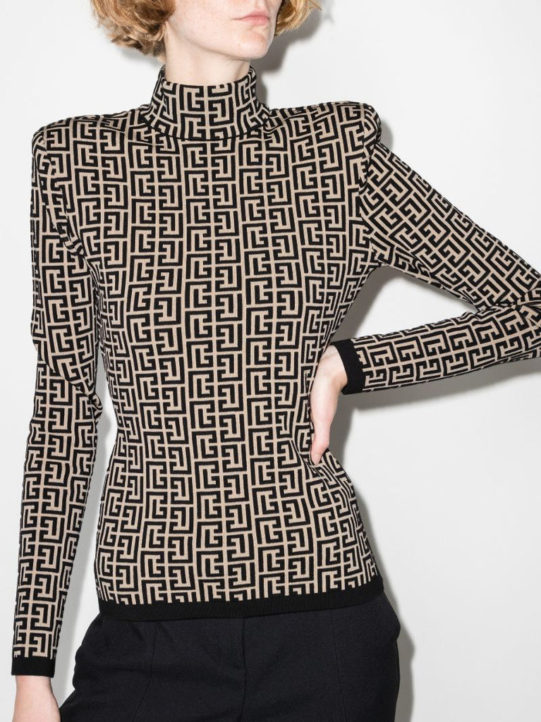 Monogram Turtleneck Sweater