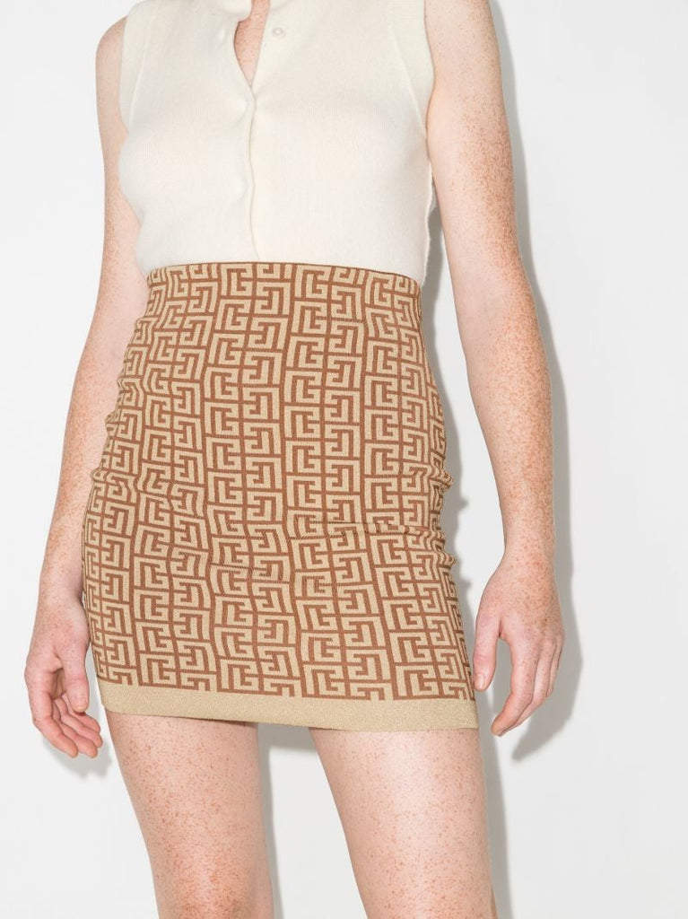 Monogram Mini Skirt