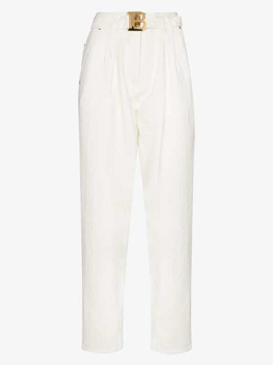 Logo Belt Boyfriend Jeans