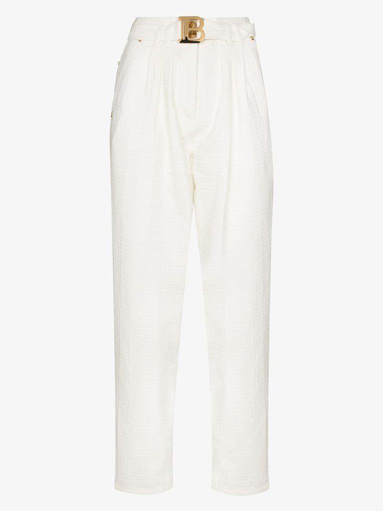 Logo Belt Boyfriend Jeans