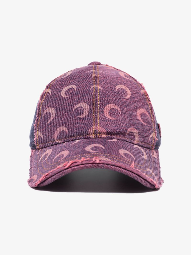 Pink Crescent Moon Baseball Cap