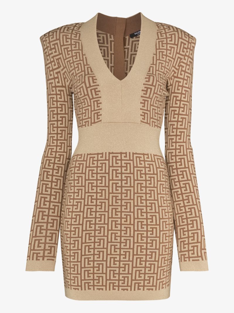 Monogram Knitted Mini Dress