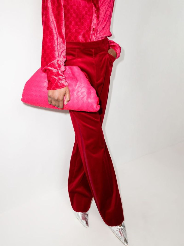 Pink the Pouch Leather Clutch Bag