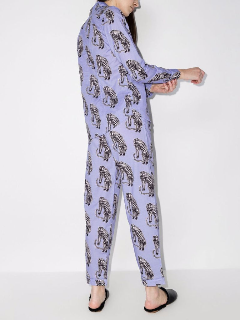 Sansindo Tiger Print Cotton Pyjamas