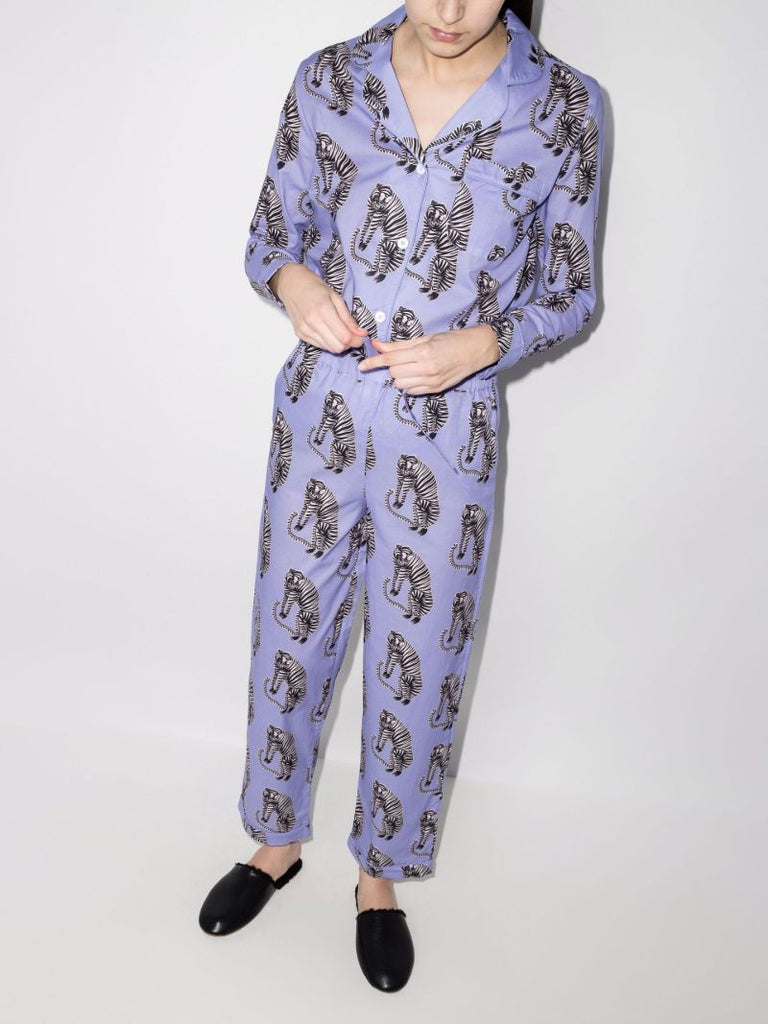 Sansindo Tiger Print Cotton Pyjamas
