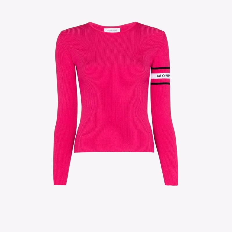 Open Back Ribbed Wool Sweater