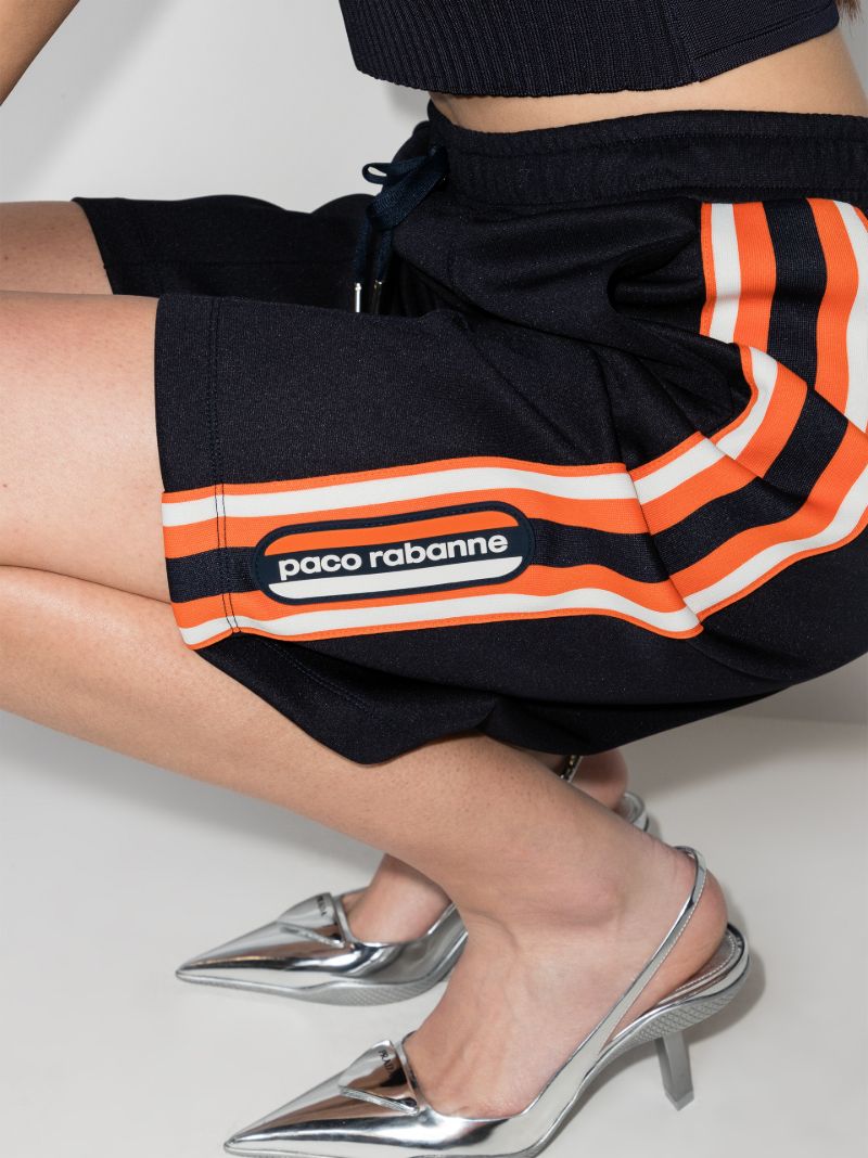 Striped Knee-length Track Shorts
