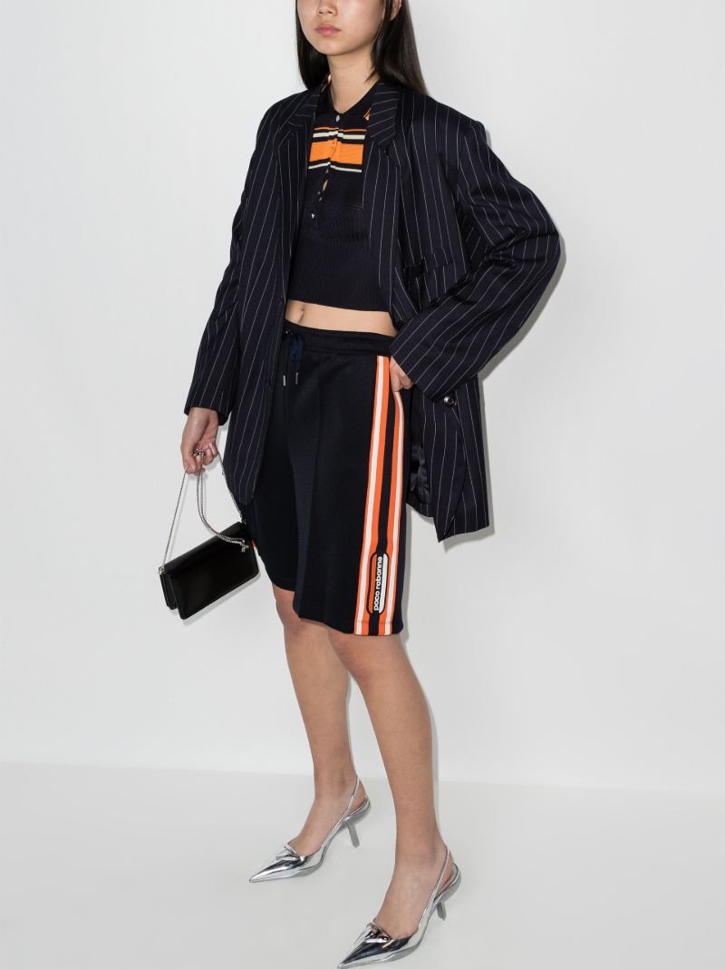 Striped Knee-length Track Shorts