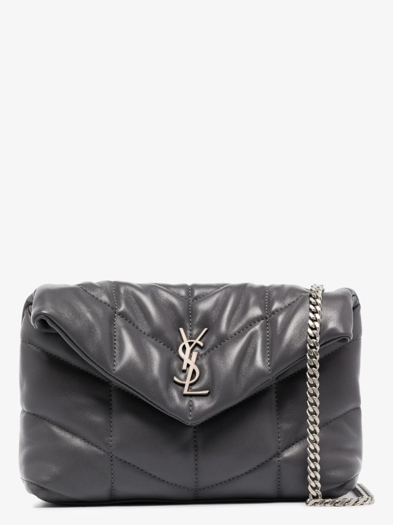 Grey Loulou Toy Leather Shoulder Bag