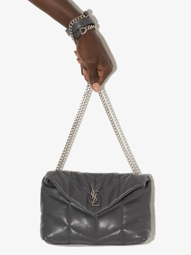 Grey Loulou Toy Leather Shoulder Bag