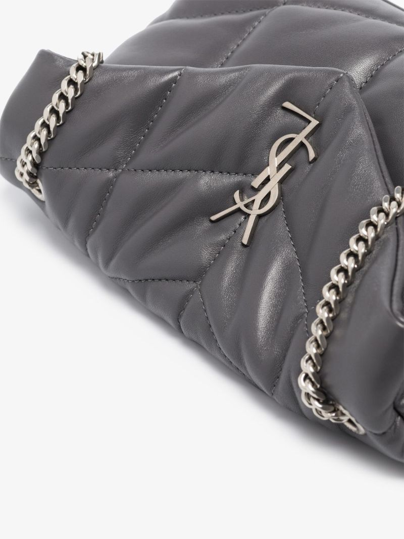 Grey Loulou Toy Leather Shoulder Bag
