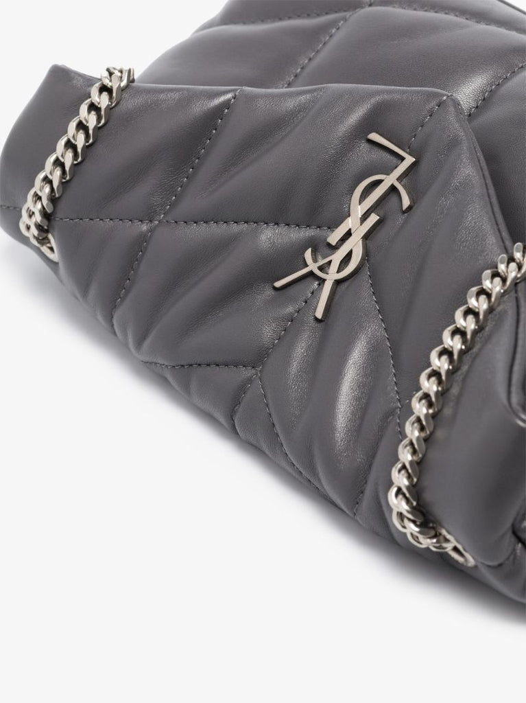 Grey Loulou Toy Leather Shoulder Bag