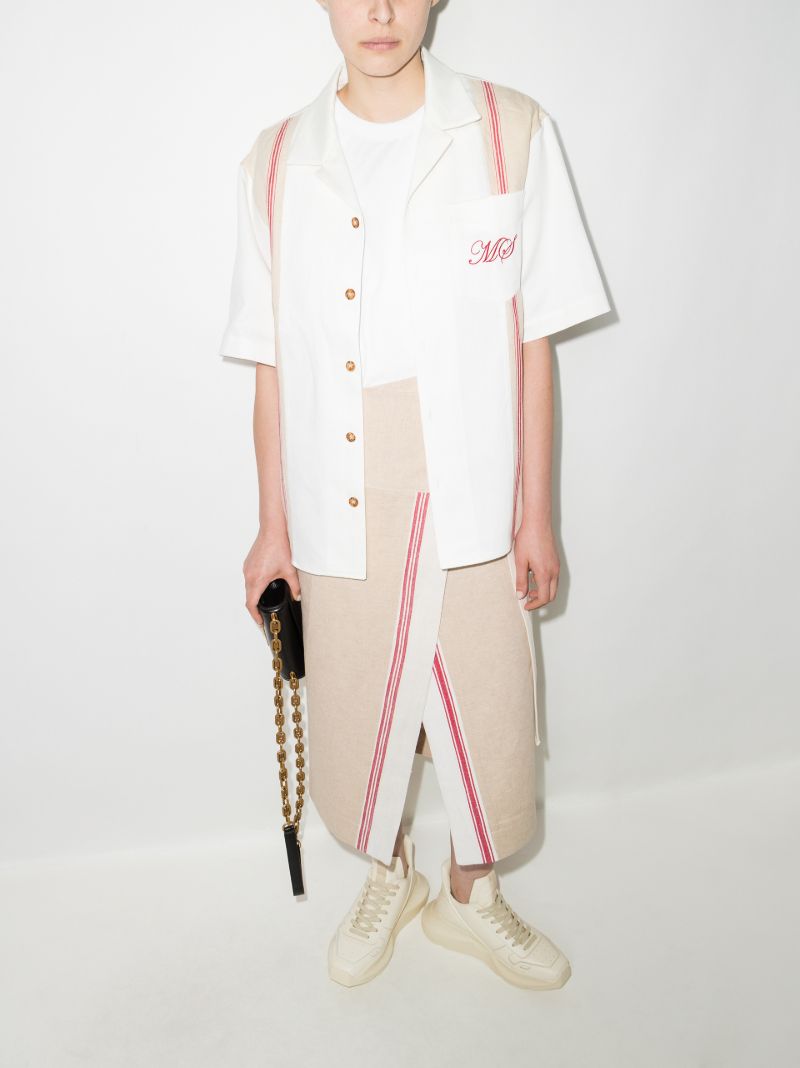 Tea Towel Embroidered Bowling Shirt