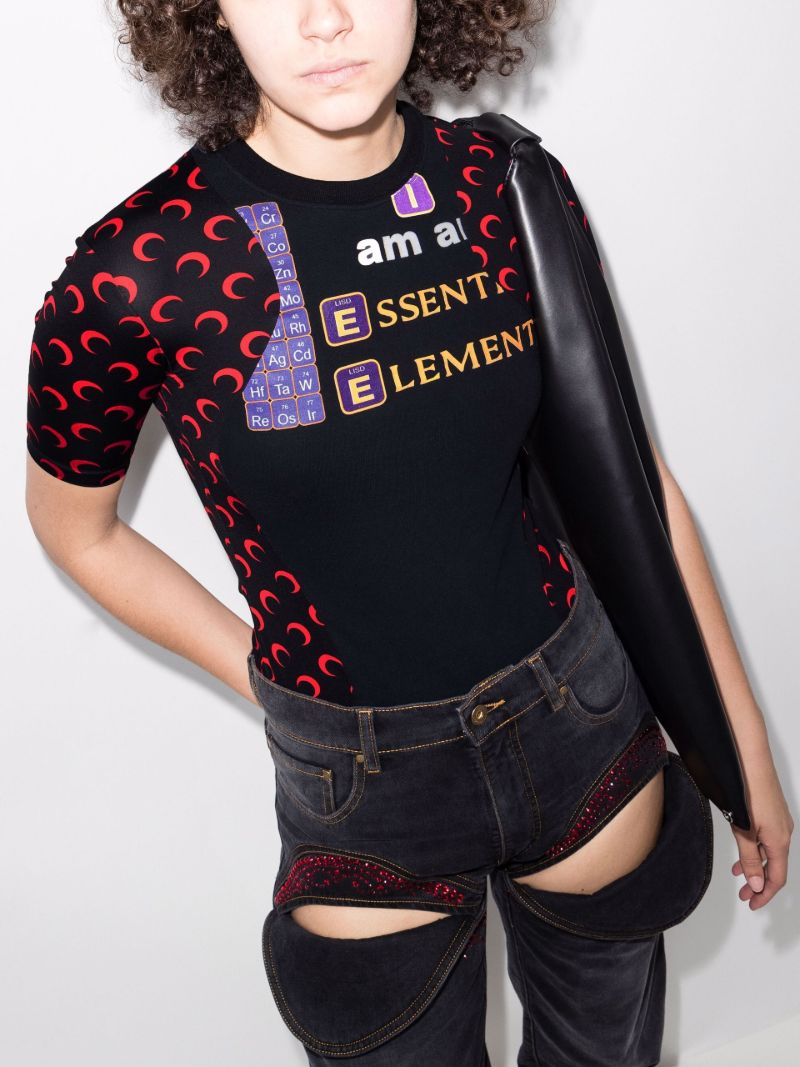 Regenerated Crescent Moon Graphic Top