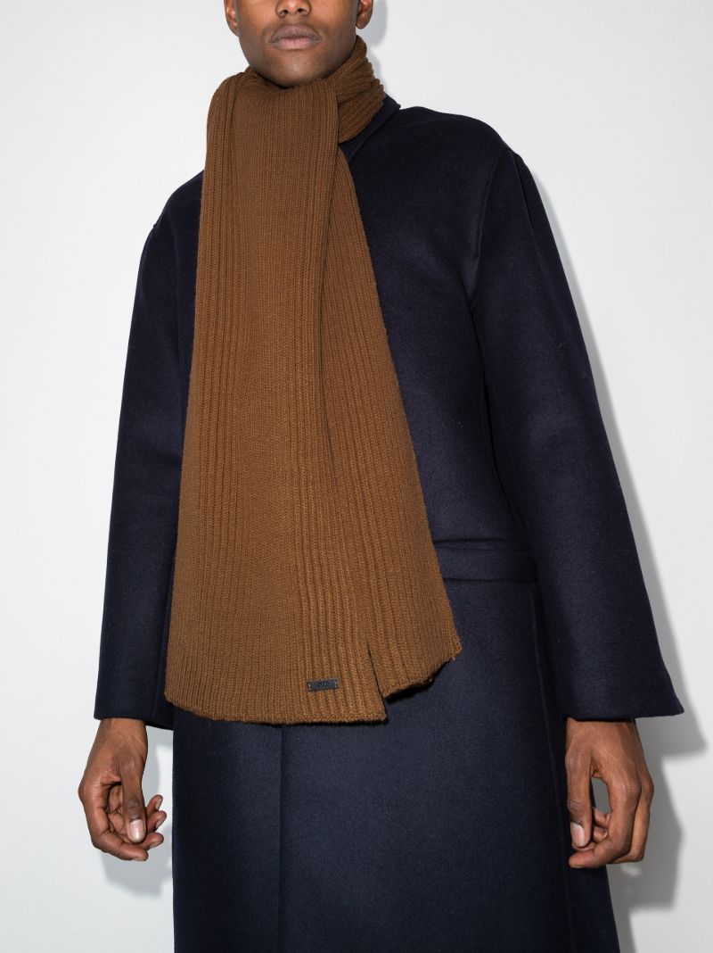 Brown Virgin Wool Scarf