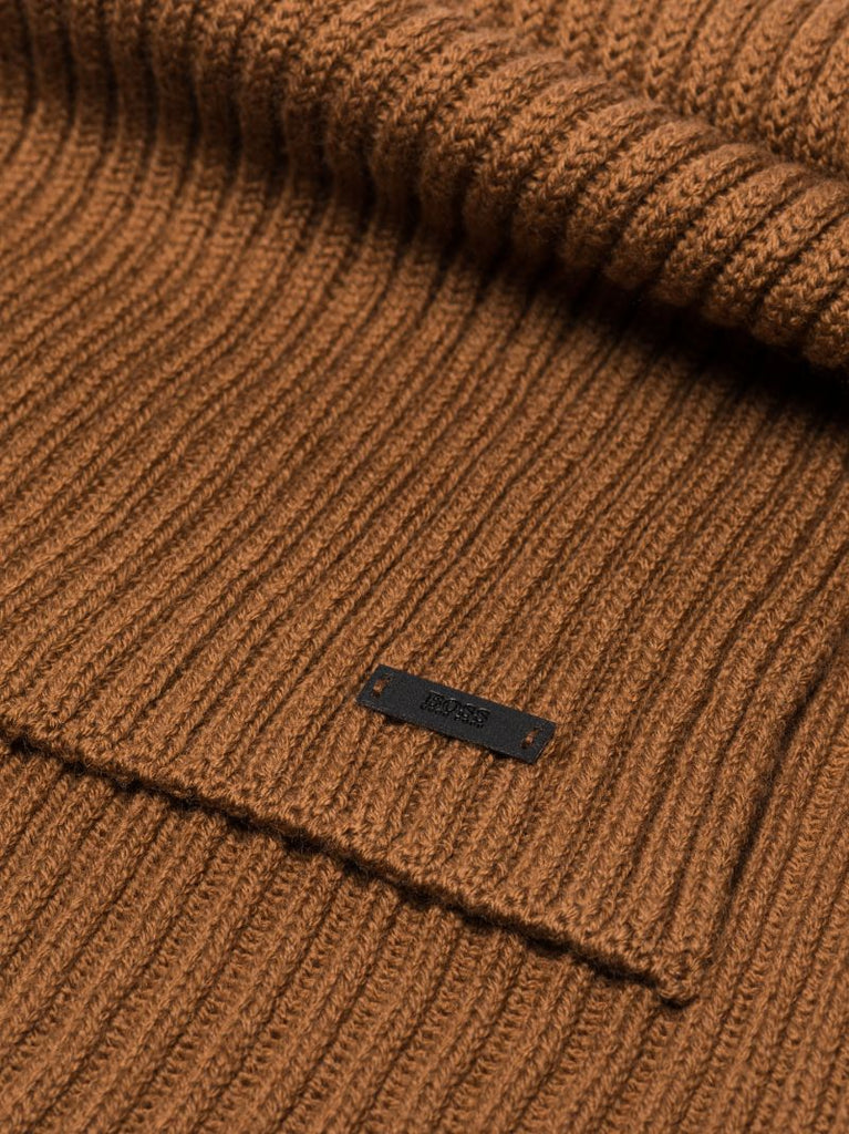 Brown Virgin Wool Scarf