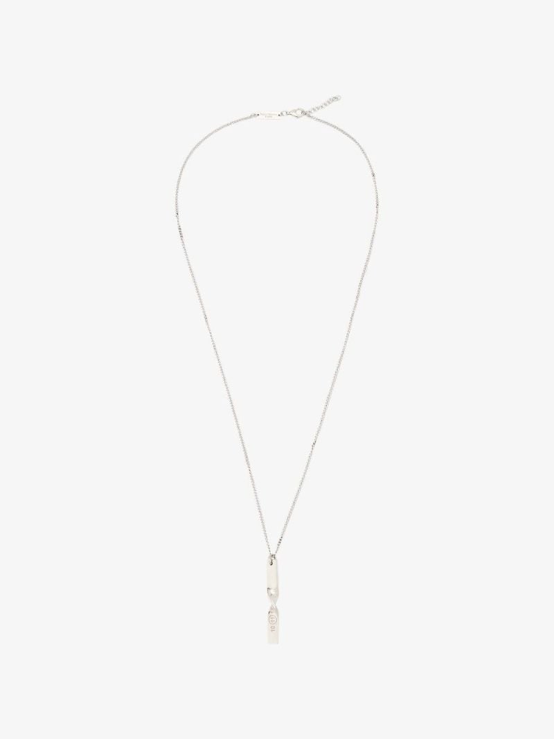 Silver Tone Twist Pendant Necklace