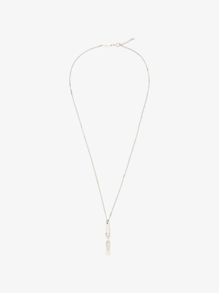 Silver Tone Twist Pendant Necklace