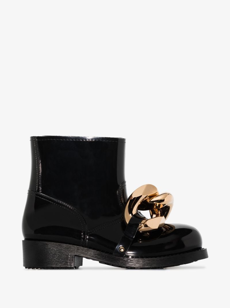 Black Chain Rubber Boots
