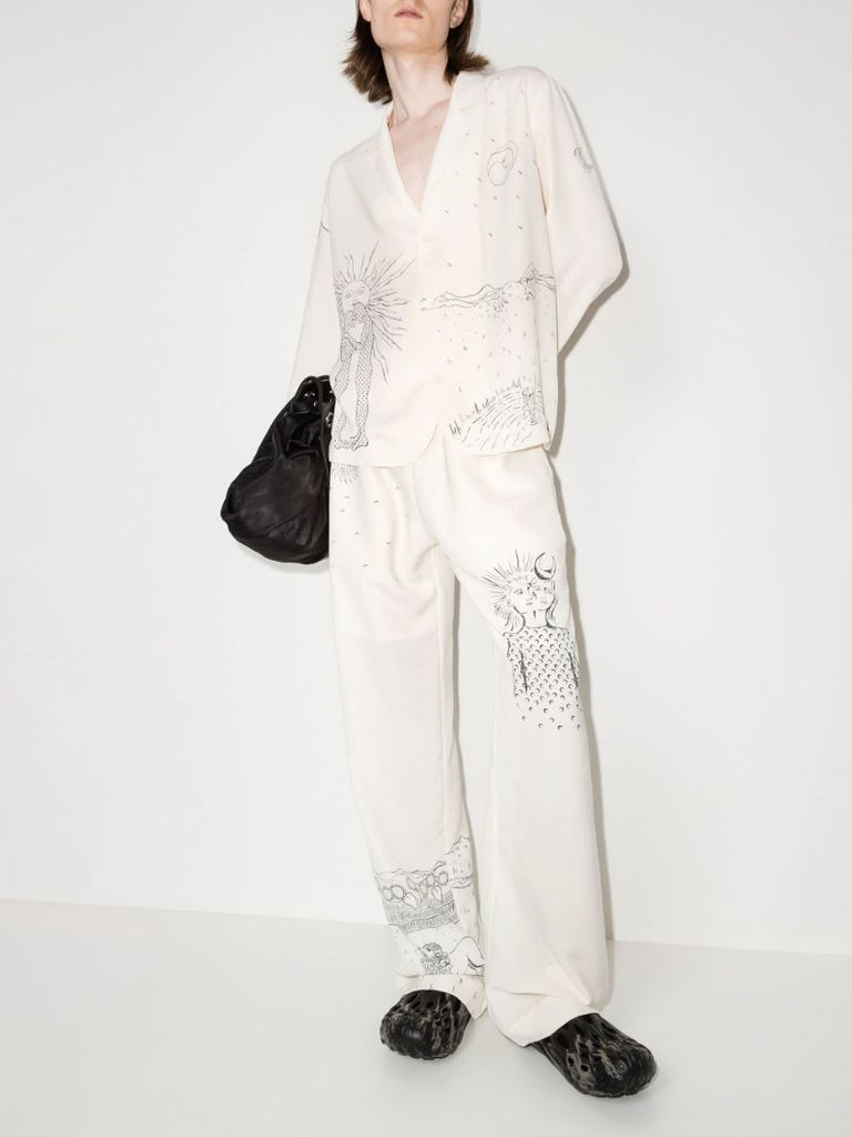 Lunar Reading Print Track Pants