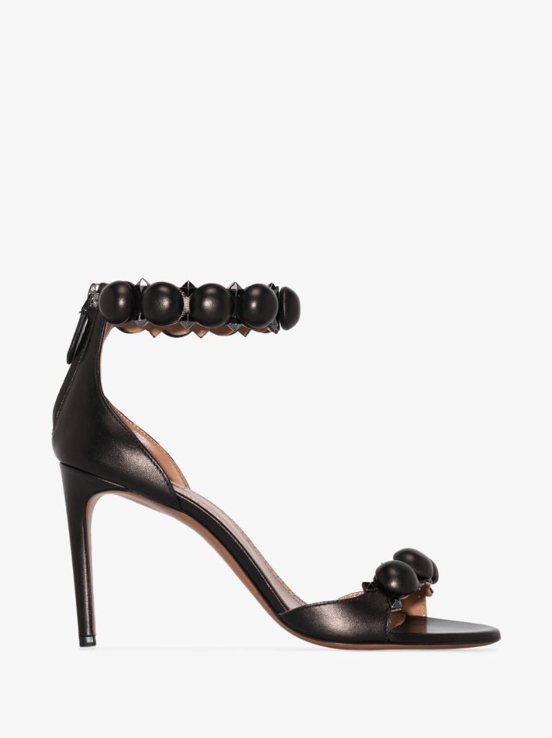 Black Bombe 75 Leather Sandals