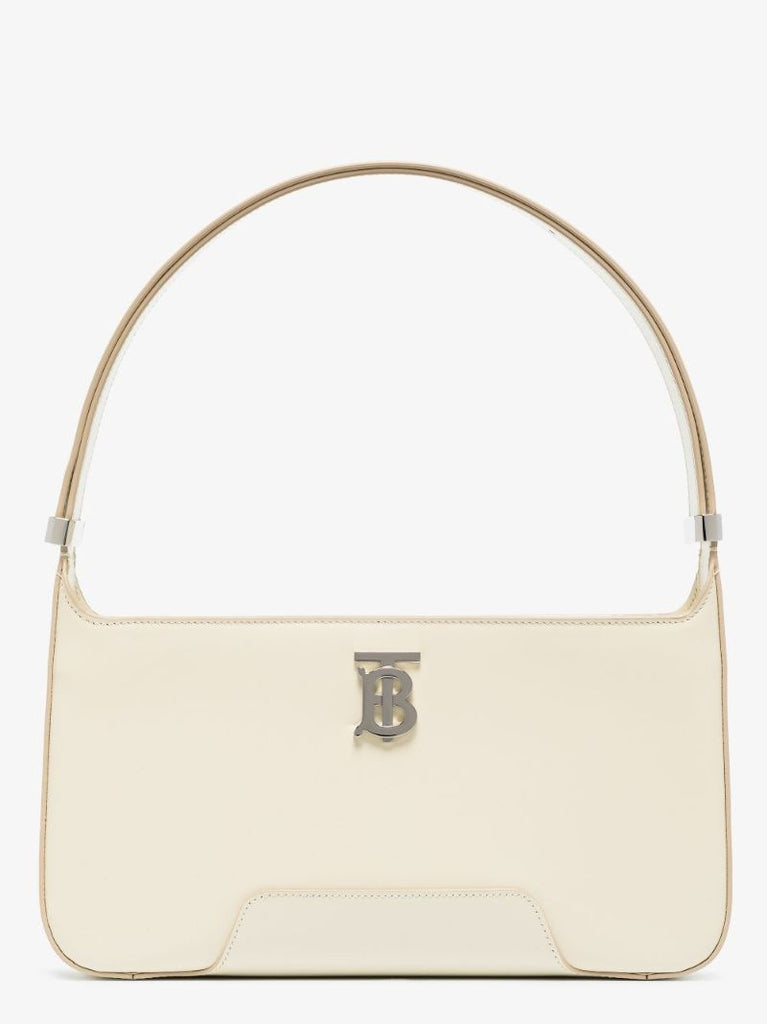 White Tb Medium Leather Shoulder Bag
