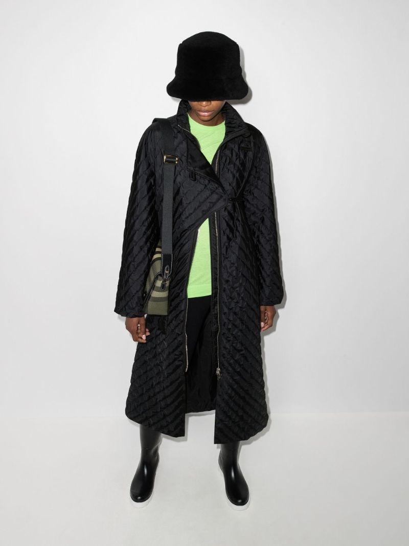 High Neck Quilted Coat