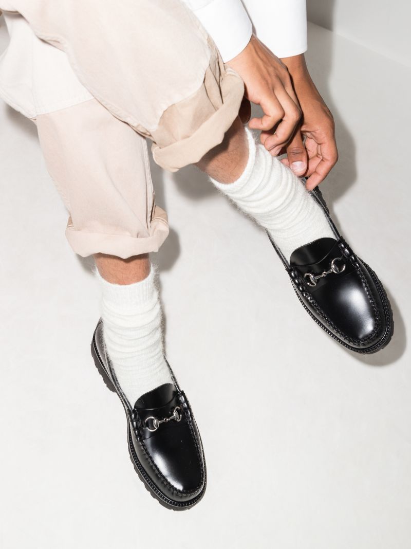 Black Ã¢â_x0082_¬Ë_x009c_90s Lincoln Leather Loafers