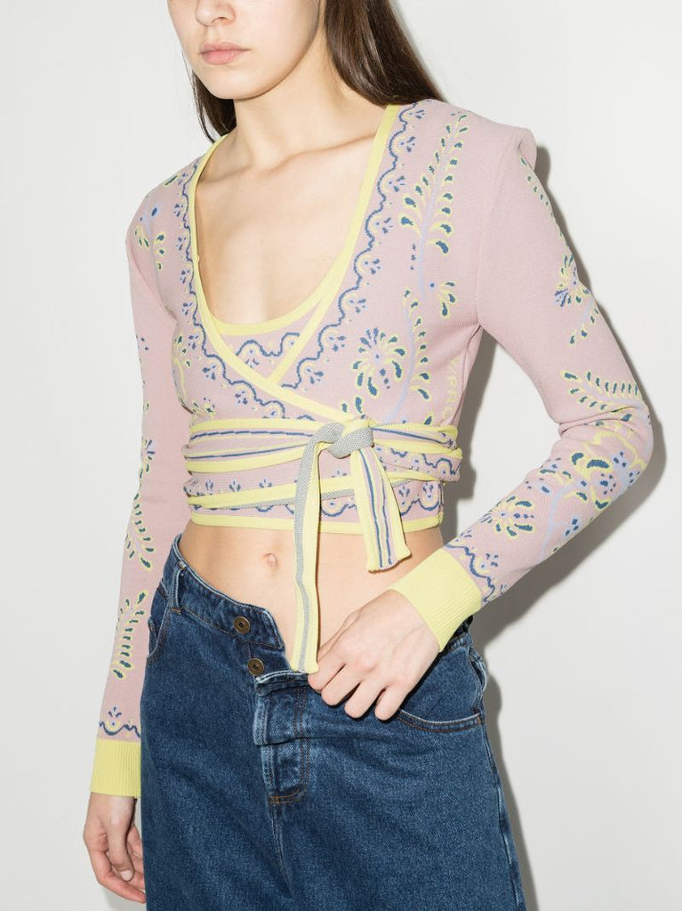 Jacquard Knit Cardigan
