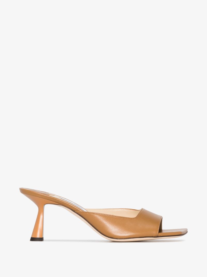 Brown Zania 65 Leather Mules