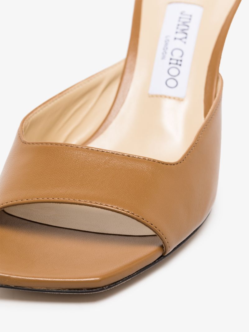 Brown Zania 65 Leather Mules