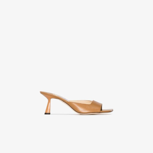 Brown Zania 65 Leather Mules