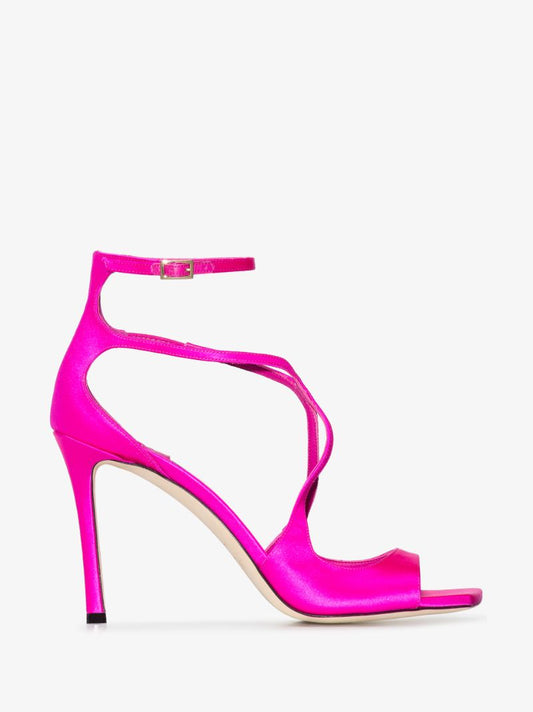 Pink Azia 95 Satin Sandals