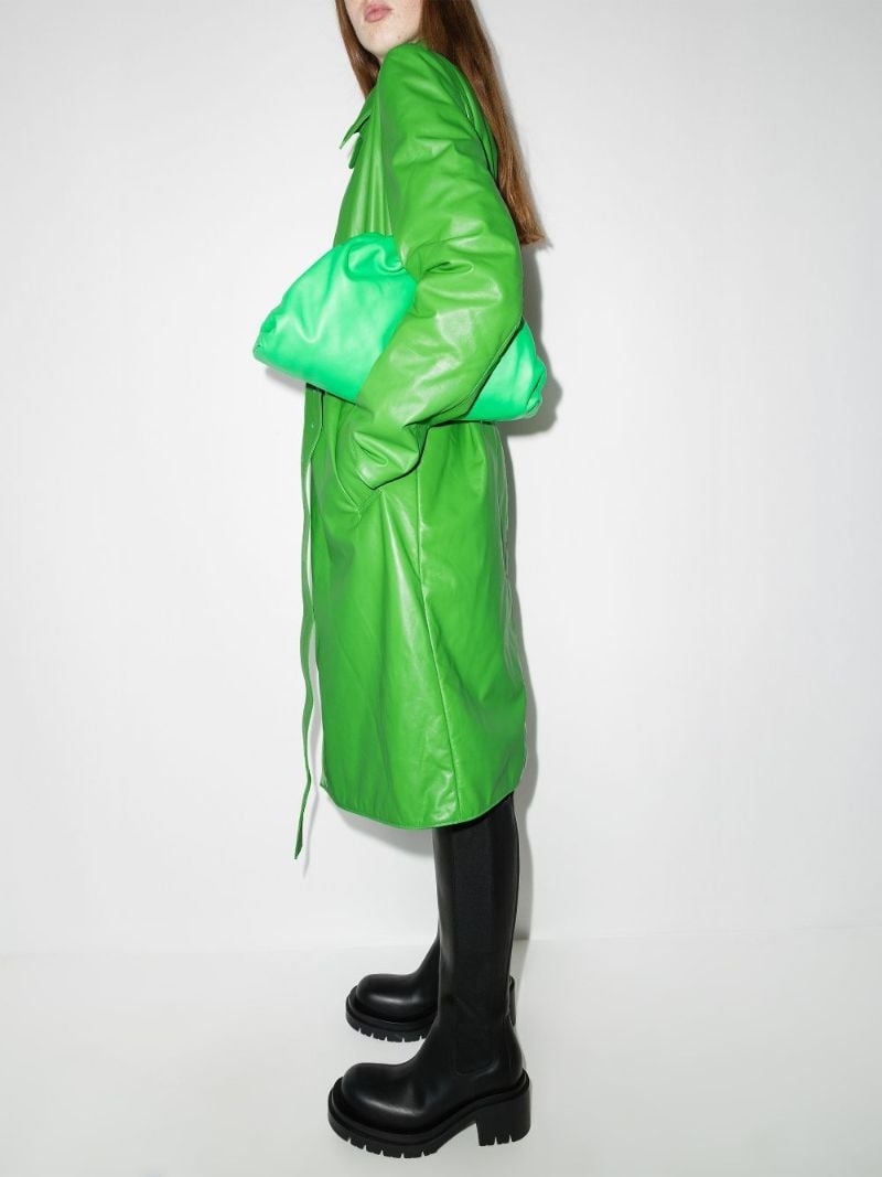 Green Leather Trench Coat