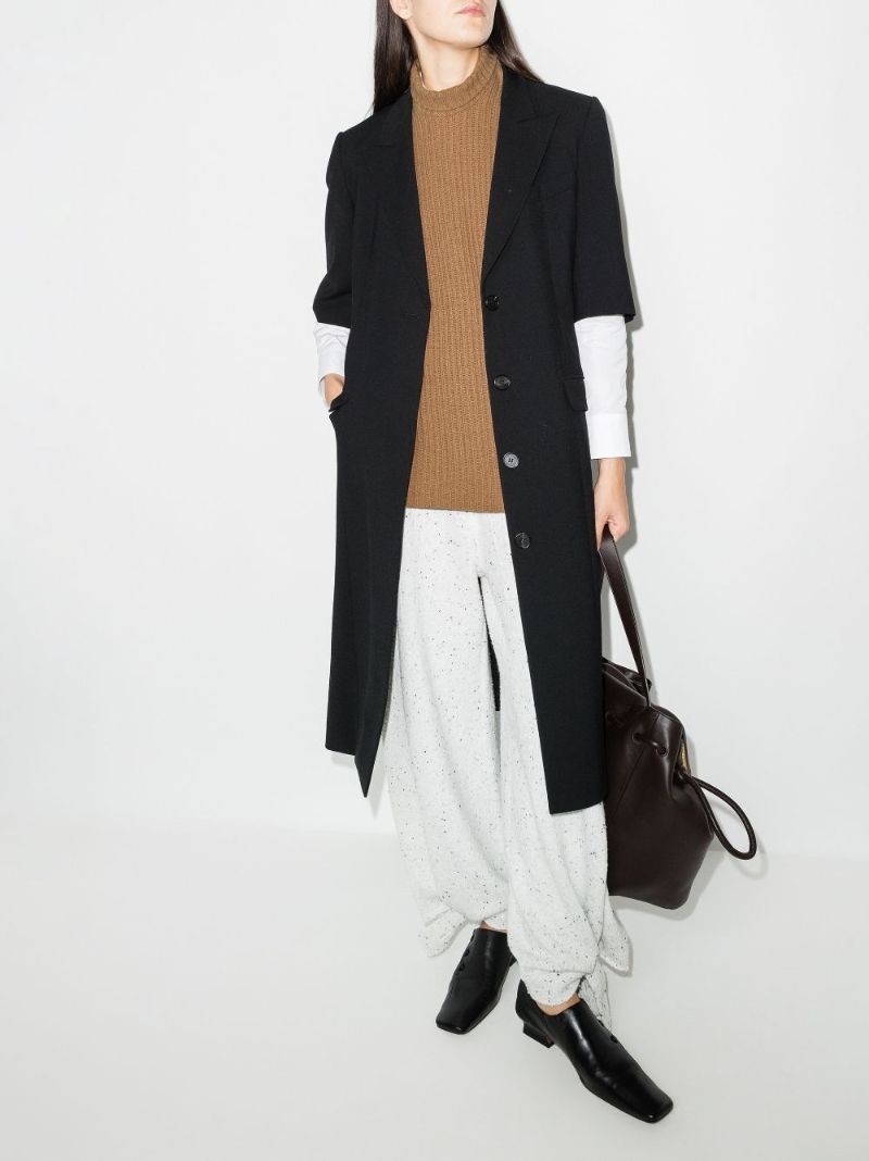 Ribbed Knit Wool Sweater Vest