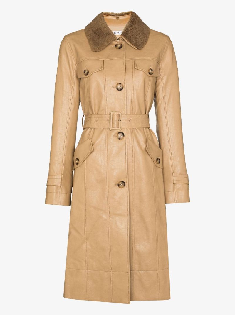 Hana Coated Removable Collar Coat