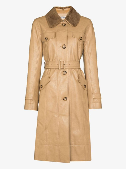 Hana Coated Removable Collar Coat