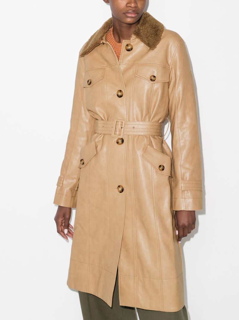 Hana Coated Removable Collar Coat