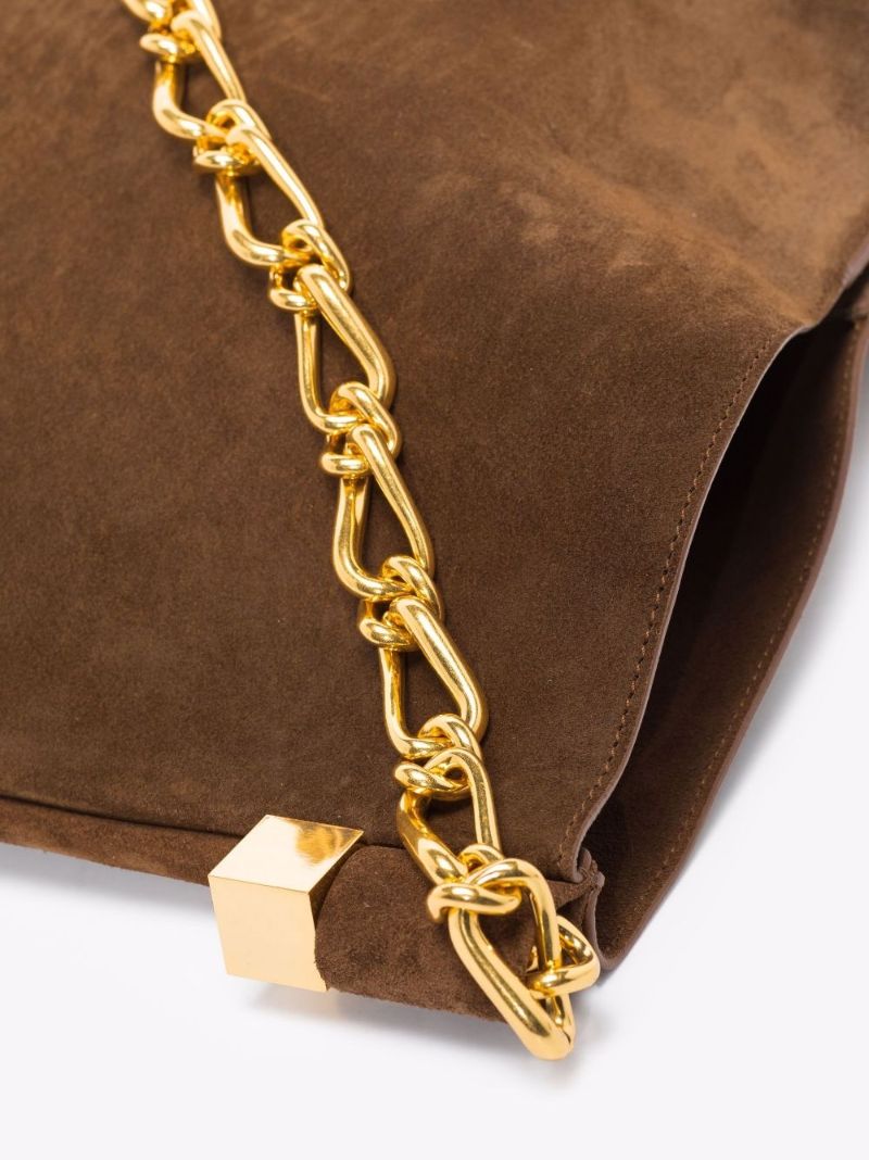 Brown the Dice Hobo Suede Shoulder Bag