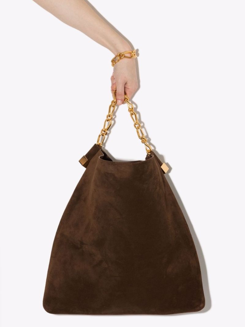 Brown the Dice Hobo Suede Shoulder Bag