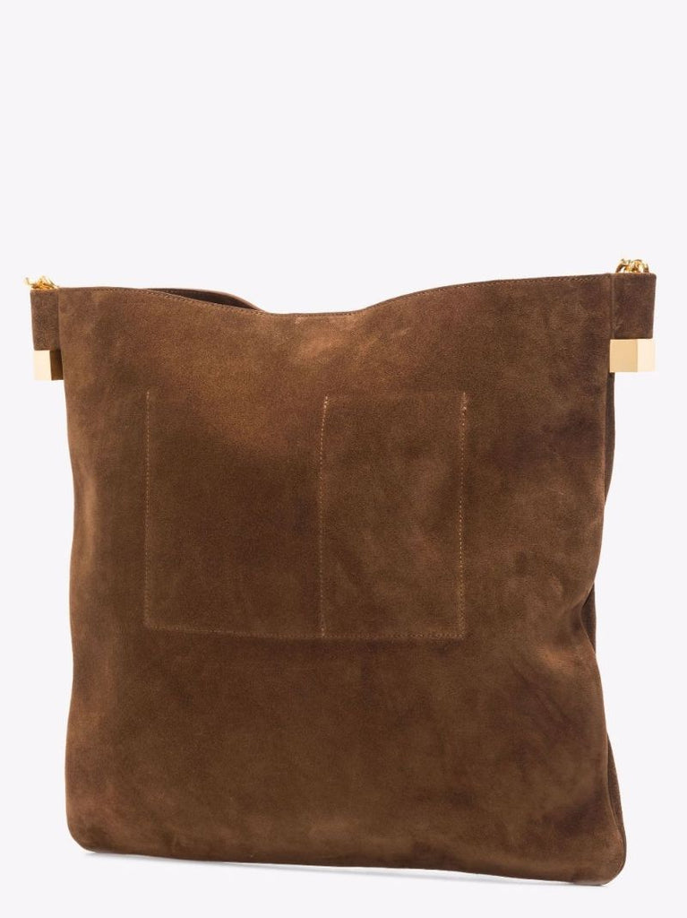 Brown the Dice Hobo Suede Shoulder Bag