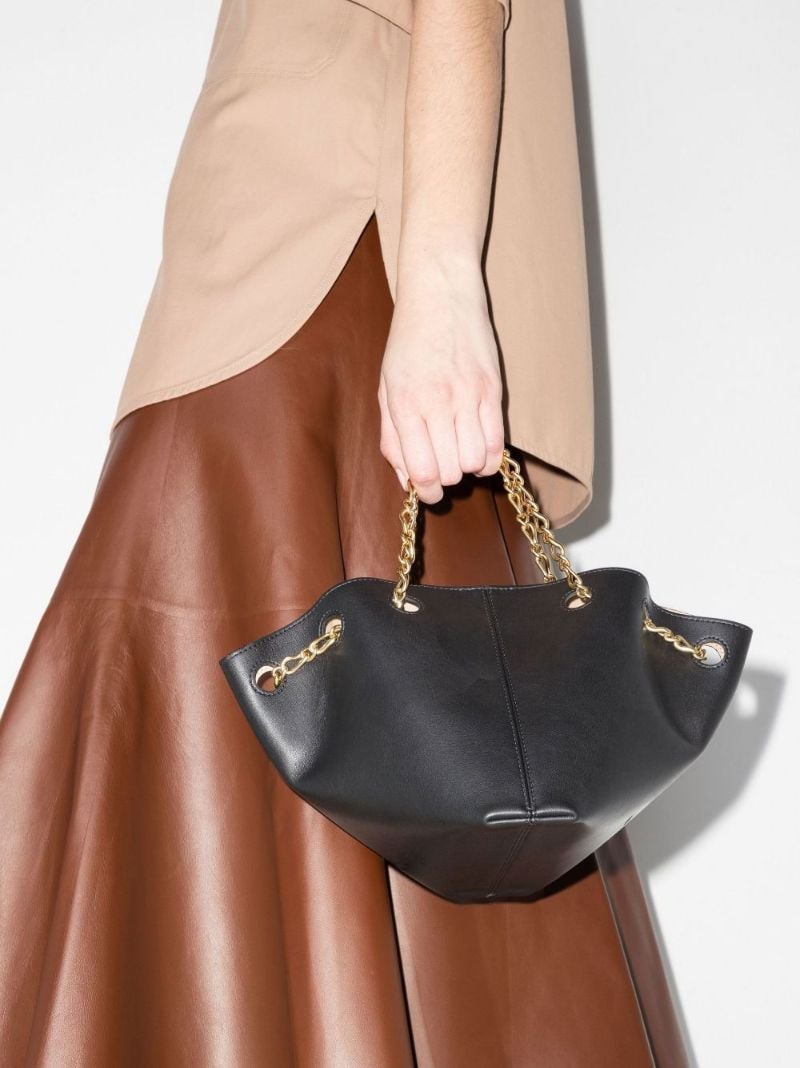 Black Gather Vegan Leather Bucket Bag