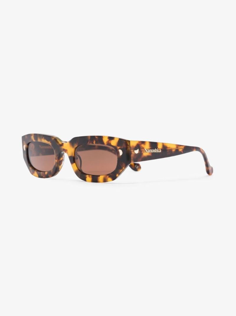Brown Kadee Rectangle Sunglasses