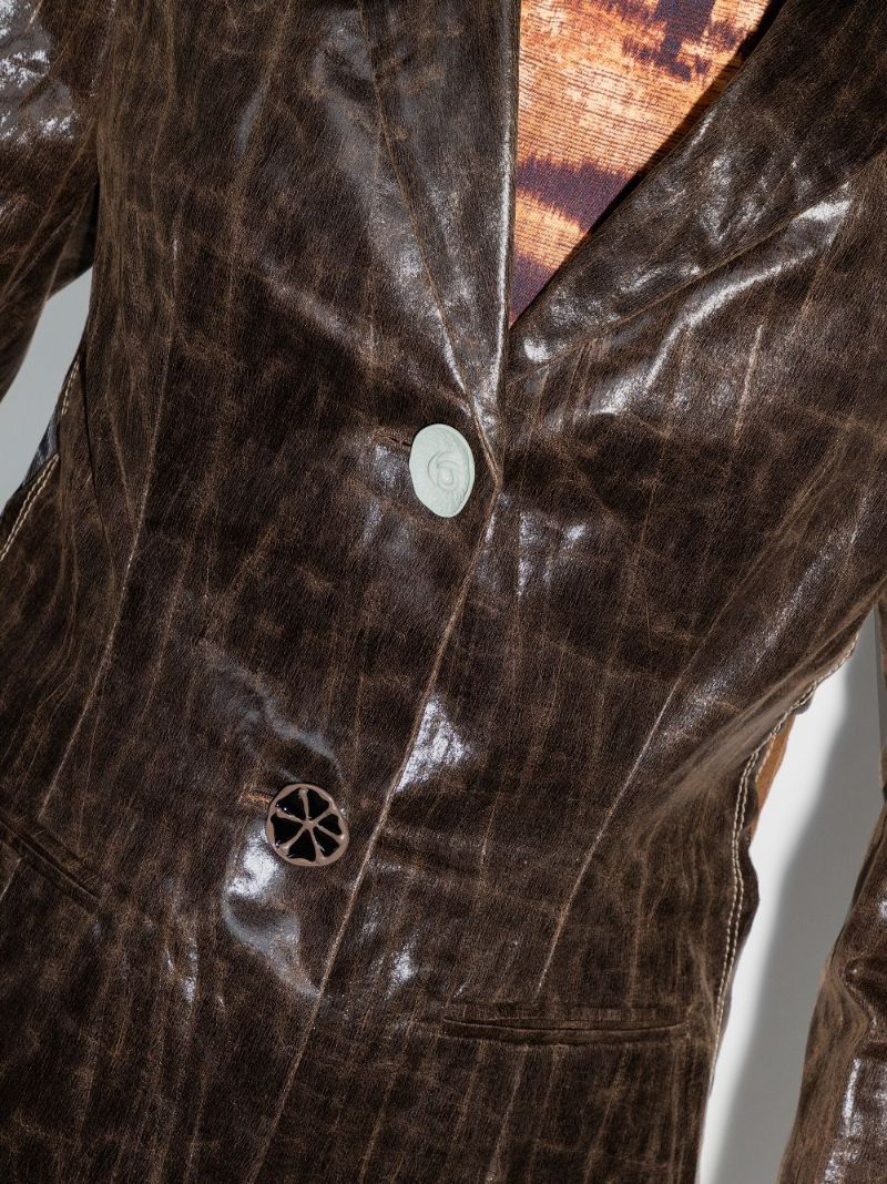 Margo Faux Leather Blazer